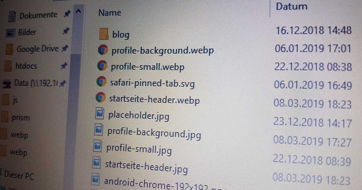 Wie man das WebP Format nutzt